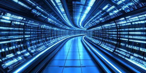 Poster - Data Migration Difficulties: Illustrate the complexities involved in data migration to a data warehouse, showing issues like data loss, downtime, and compatibility concer