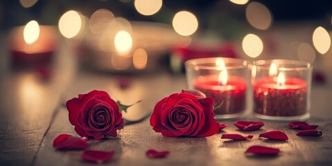 Poster - Traditional Love Symbols: Create an image showcasing traditional symbols of love from various cultures, such as red roses, doves, or lanterns.