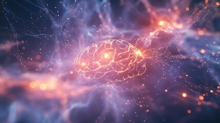 Poster - Abstract Representation of Brain with Neural Connections