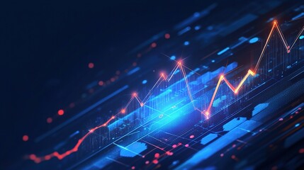 Poster - Dynamic Financial Graph with Data Visualization Elements