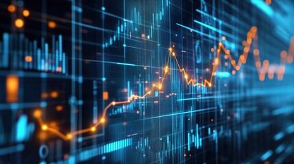 Poster - Dynamic Data Visualization in Blue and Orange