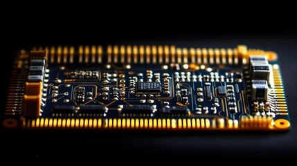 Poster - Abstract Electronic Circuit Board Close-Up