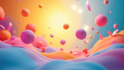 Poster - Abstract Wave of Joyful Colors and Shapes