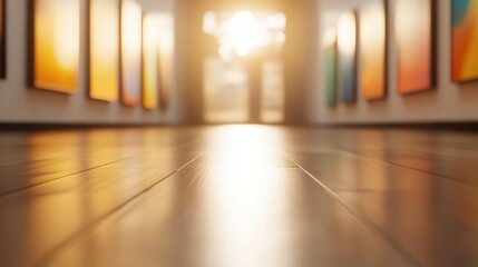 Poster - Modern Art Gallery with Vibrant Colors and Bright Light