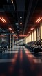 © Pixel Diversity - Interior of a modern fitness hall gym room Ultra realistic Photorealistic Cinematic photography