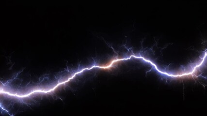 Wall Mural - A lightning bolt with a red and blue streak