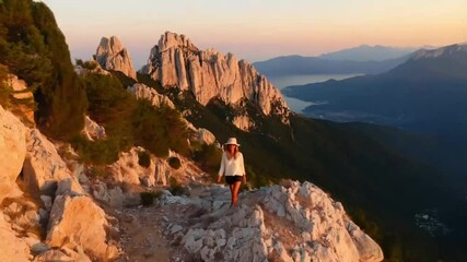 ancient mountain village of speloncato in evening lights in the balagne region of corsica island, fr