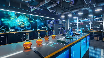 Poster - immersive virtual chemistry lab for dynamic molecule interactions and chemical bond visualization