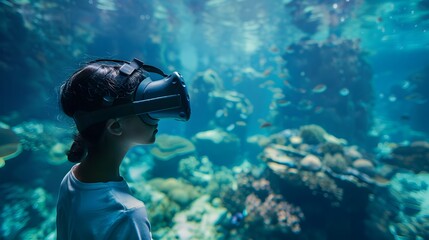 Poster - Virtual Reality Environmental Science Class Exploring Underwater Ecosystems