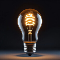 Glowing light bulb fuels ideas of innovation