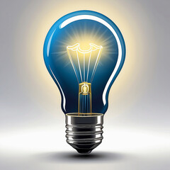 Glowing light bulb fuels ideas of innovation