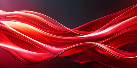 Poster - Abstract futuristic background with red wave shapes depicting motion and energy , futuristic, abstract, background, red, wave