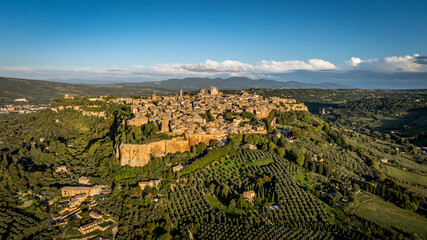 Wall Mural - panorama of the town country, Orvieto, Italy