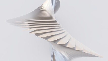 Aufkleber - Futuristic architecture background spiral design skyscraper 3d render
