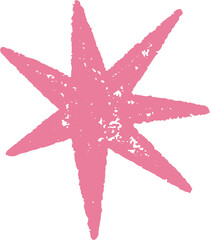 Wall Mural - star shape. abstract pencil and crayon kids drawing. spiky geometric element. hand drawn rough edge 
