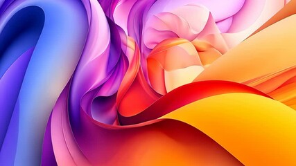 Poster - abstract colorful swirling pattern with vibrant shades, digital art concept