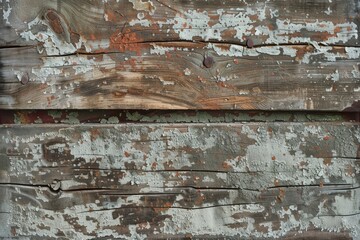Poster - Weathered wooden surface displaying intricate textures and natural colors that illustrate age and resilience, suitable for backgrounds or artistic projects
