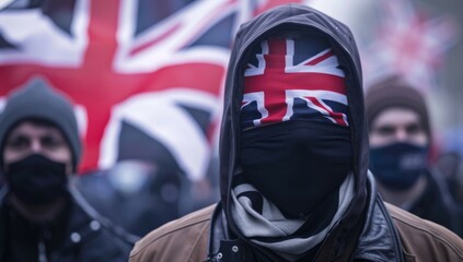 the end of british free speech censorship, online social media, punishment, british flag and protest