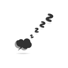 Poster - Speech bubble vector icon. Sleepy message bubble icon. A thought in a dream. Letters sign sleep vector. Zzzz dream bubble. Frame chat vector with sleep. Vector illustration.