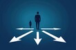 © Art_You - A person standing at a crossroads with multiple paths symbolizing decision making and future direction