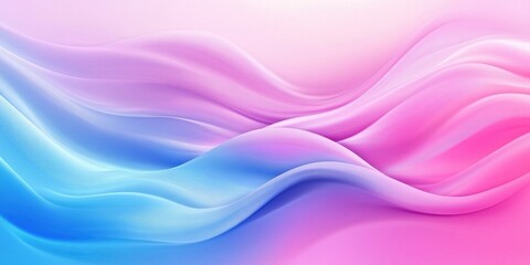 Wall Mural - Gradient Abstract Waves. Artistic Design with Vibrant Blue and Pink Colors