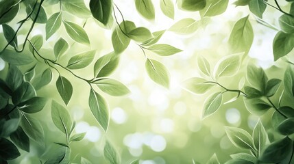 Botanical Greenery: Vibrant Foliage Framed by Nature's Beauty