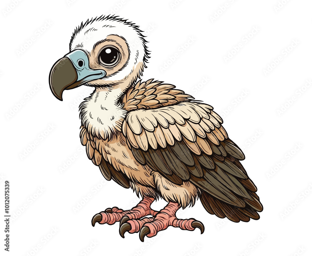 Vulture coloring page for kids Stock Vector | Adobe Stock