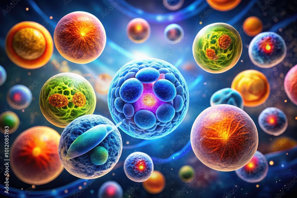 Detailed Illustration of All Stages of Mitosis Showing Cell Division ...
