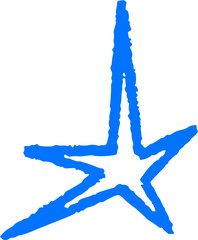 Wall Mural - star shape. abstract hand drawn crayon irregular element. cartoon outline burst. paper cut spiky geo
