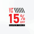© MdSabbir - super sale 15% off. upto 15% off. 15% sale vector. discount sale vector. sale vector