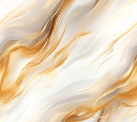 Wall Mural - Marble seamless pattern. Beige and gold marble texture. Generative AI.