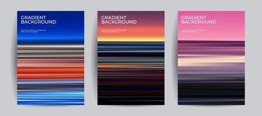 Poster - abstract covers with abstract gradients. eps10 vector.
