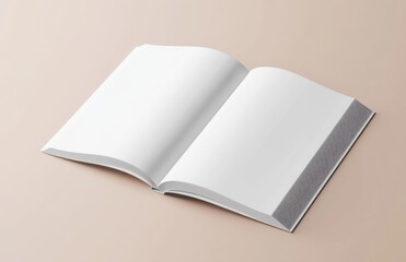 Wall Mural - blank white magazine mockup on gray background: a4 format template ready for custom images or illust