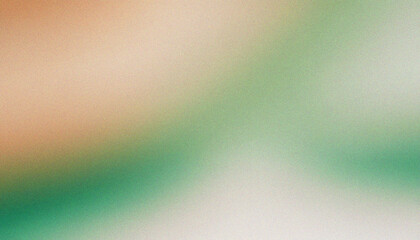 Wall Mural - emerald green, light peachy brown color gradient background grainy texture effect web banner abstrac