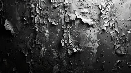 Wall Mural - Black Grunge Wall Texture: Abstract Background