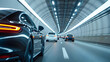 © A2Z AI  - Vehicles Driving Through an Urban Tunnel | Dynamic City Traffic in a Modern Infrastructure Setting
