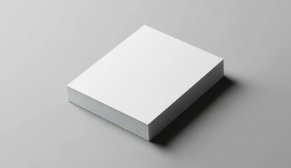 Wall Mural - stack of blank business cards on a grey background, mockup template for design presentations and bra