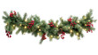 © olegganko - Pinecone and berry garland lit with twinkling lights for festive occasions