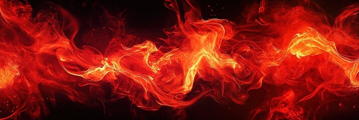 Wall Mural - red flames 