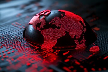 Poster - A futuristic digital screen showing errors in bright red, symbolizing the mistakes made in a high-tech world where even small missteps can have significant consequences