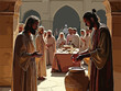 © Snap2Art - Gospel Images from the Bible NT - Jesus turns water into wine at a wedding in