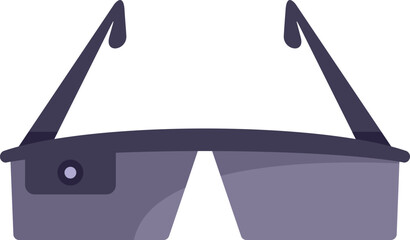 Poster - Black rimmed smart glasses using augmented reality technology to display information