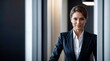 © sembiz sembiz - ambitious businesswoman with a decisive gaze in a sleek environment