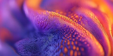 Sticker - Vibrant abstract waves in purple and orange hues.