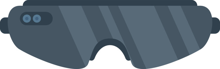 Poster - this illustration shows a pair of smart glasses showing augmented reality technology