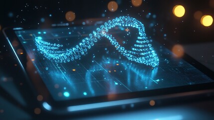 Poster - Digital Waveform Animation on Tablet Screen