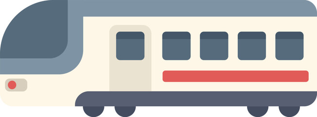 Poster - minimalist vector illustration of a modern high speed train, isolated on white background