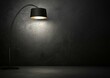 © WhoSleep - Minimalist Modern Lamp on Light Gray Background with Blank Space for Copy in Stylish Interior