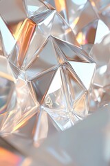 Poster - Abstract Chrome Effect Shapes Casting Vibrant Reflections in a Luminous Setting