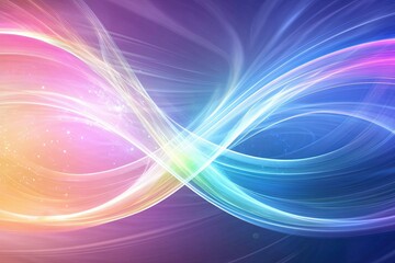 Poster - Vibrant Quantum Representation of Interconnected Energies Flowing Through Space and Time